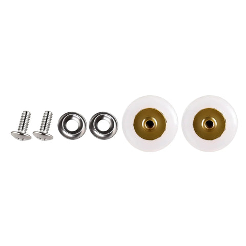Heavy Duty Screen Roller Assembly 2 Pack Replaces 9311006 for Top Hung Sliding Patio Doors, includes concave wheels and screws.