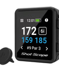 Close-up of GPS Golf Handheld With Shot Tracking Front Middle And Back Green Distances And Hazards, 36,000 Plus Preloaded Courses