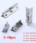 Heavy Duty Spring Loaded Door Hinge Set In Two And A Half Inch Three Inch Three Point Five Inch And Four Inch Sizes