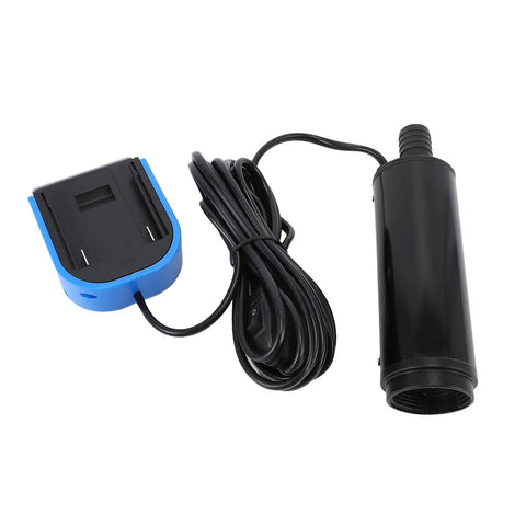 Heavy Duty Cordless Submersible Sump Pump Knocking Out Standing Water Fast With A Killer 500 Gallon Per Hour Flow Rate And Solid 16 Foot Max Lift For No Sweat Flood Removal with battery and cord.
