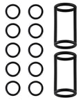 Silicone Ice Cream Maker Seal Ring Kit With Two H Shaped And Ten O Shaped Gaskets Food Grade Elastic Gasket Set for leak proof use