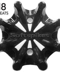 Black Pulsar Golf Cleats Fast Twist 3.0 in clamshell, visible 18-count design for major golf shoes