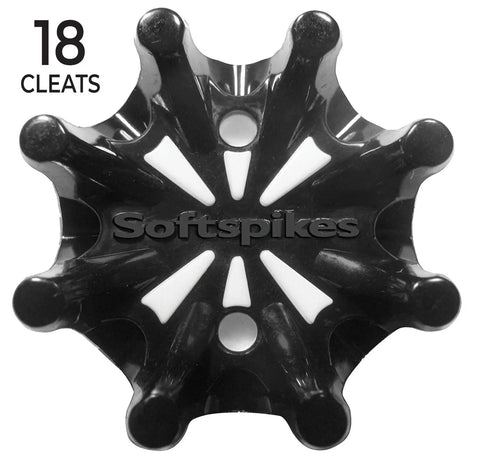 Black Pulsar Golf Cleats Fast Twist 3.0 in clamshell, visible 18-count design for major golf shoes