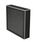 Side view of No Drill Radiator Cover Cabinet For Home Wall Mounted Conceals Old Radiators And Clutter With Flat Top Shelf For Decor And Essentials