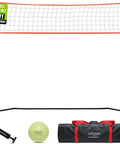 Portable 12ft Volleyball Training Net For Hitting And Serving Drills, Freestanding Indoor Outdoor Practice Net With Height Adjustable Setup