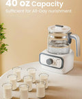 Game-Changer Baby Warmer And Glass Water Boiler With Precise Temperature Control For Formula Coffee And Tea 1.2 Liter Electric Kettle with glass containers