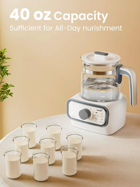 Game-Changer Baby Warmer And Glass Water Boiler With Precise Temperature Control For Formula Coffee And Tea 1.2 Liter Electric Kettle with glass containers