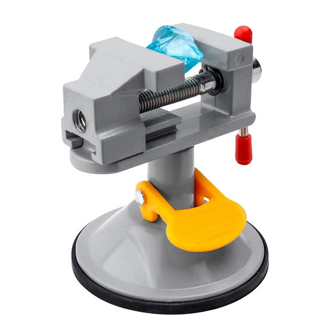 Dope Mini Drill Press Vise With Suction Cup 360 Degree Rotating Walnut Clamp Adjustable Jaw Vise for Small Pieces