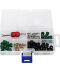 All In One HVAC Hose Gasket Kit For Air Conditioning Repairs 71 Piece Seal Set With 10 Valve Cores 50 Hose Gaskets 10 Valves