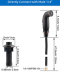 No Fuss Universal Kitchen Sink Side Sprayer Replacement Kit with heavy duty hose and secure bracket in oil rubbed bronze finish.