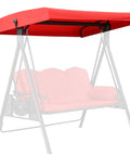 Red 75 By 47 Inch Heavy Duty Waterproof Outdoor Swing Canopy Cover With Side Grommets 210D Oxford Fabric Replacement