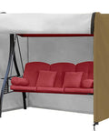 3 Seater Outdoor Swing Cover For Porch Swing And Hammock Chair, Waterproof All Weather Patio Furniture Protector