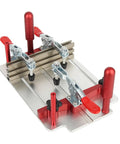 Pro Grade Aluminum Coping Sled For Router Table With Adjustable Clamp shown on white background