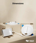 Dimensions of 6 Pack 4 Inch LED Recessed Lights Slim Canless Ceiling Lighting 650 Lumens 10W 60W Equivalent with Junction Box