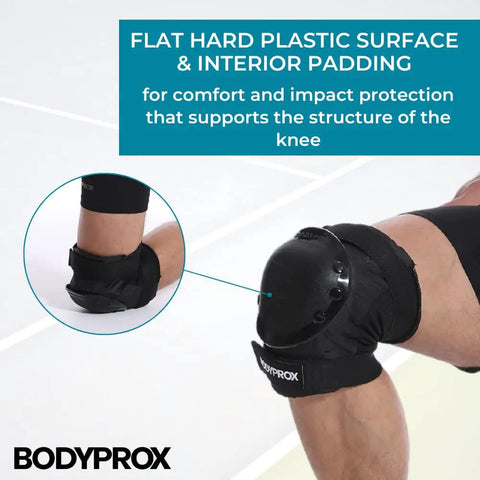 Knee Pads Elbow Pads And Wrist Guards Set For Skateboarding Roller Derby BMX And Inline Skating Large Size Durable Hard Shell