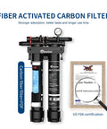 Top Shelf Two Stage Water Purification Drops Chlorine Rust Hard Scale And Bad Taste No Sweat Smooth Sixty Ton Capacity Ten Liter Per Minute Flow For Home Or Cafe with fiber activated carbon filter and certification.