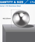 Seven Eighths Inch Bearing Balls 316 Stainless Steel Precision Balls Mirror Finish G1000 Grade Two Pack size illustration