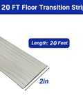 Peel And Stick Self Adhesive Vinyl Floor Transition Strip 20 Feet Long Rubber Door Edge Trim For Vinyl Flooring, 2 Inch Wide