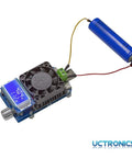 Dope USB Load Tester With Adjustable 35W Discharge Module For Quick Charge QC2.0 QC3.0 AFC FCP Testing, Smart Temperature Control And Cooling Fan, All-In-One Electronic Load And Fast Charge Protocol Trigger, 4.0 To 25.0V DC Range, blue module with cooling fan