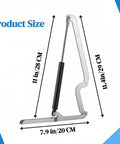 Two Pack Deck Box Hydraulic Hinge Replacement Kit Compatible With Most Deck Box Models showing hinge dimensions in cm and inches