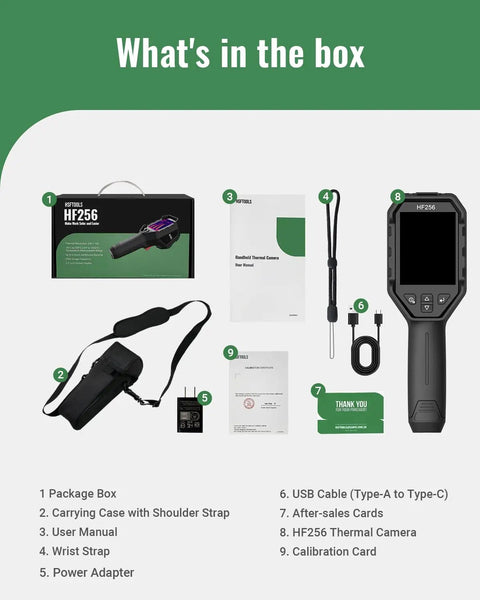 Thermal Imaging Camera With 256x192 IR Resolution And 320x240 Super Resolution For Sharp Thermal Snapshots with accessories