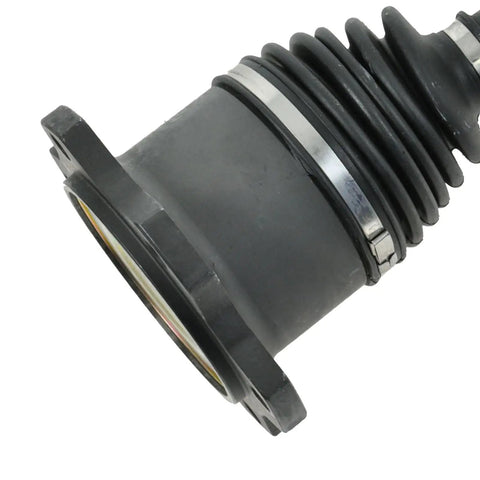 Close-up of Beefed-Up Front CV Axle Assembly for 07-20 Cadillac Escalade with neoprene boot detail visible.