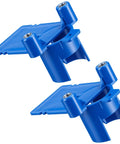 2 Piece Blue Lock Boring Jig Kit Hella Sturdy Metal Core With Heavy Duty Plastic Frame showing blue plastic jigs for door alignment.