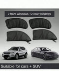 Precision Fit Carbon Yarn Side Window Sunshades For Tesla Cybertruck, black mesh, 2 front and 2 rear window covers, suitable for cars and SUVs.