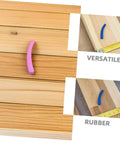 Claw Machine Sleeve Guard Set 16 Pack Soft Grip Rubber Protector For Vending Claws Anti Slip Clip Sleeve shown on wood