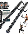 Two Pack Ropeless Battle Ropes For Home Gym Cordless Workout Ropes With Gloves Bag And Tutorial Low Impact HIIT Equipment