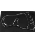 Black ABS footprint mold from DIY Stepping Stone Paver Kit for Concrete Garden Paths and Walkways, Reusable Footprint Stone Molds.