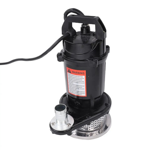Badass 6000 GPH Submersible Sump Pump With 32.8 Foot Max Lift Height For Heavy Duty Basement And Utility Drainage In Rock Solid SUS Stainless Alloy Workhorse Body, black and silver design.