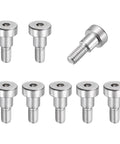 Heavy Hitter 304 Stainless Steel Shoulder Bolts 8 Piece Pack M6x1 Thread Hex Socket Heads, eight durable fasteners.