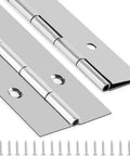 2 Pack 30 Inch Long Stainless Steel Piano Hinge Continuous Hinge For Cabinets Doors And DIY Wood Boxes 3 Inch Open Width Heavy Duty