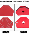 Heavy Duty Magnetic Welding Magnet Right Angle Holder With 25 Lbs Strong Holding Power for precise metal positioning tasks on workshop tables.