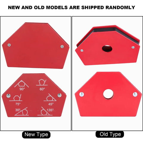 Heavy Duty Magnetic Welding Magnet Right Angle Holder With 25 Lbs Strong Holding Power for precise metal positioning tasks on workshop tables.