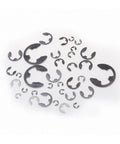 Top Shelf 316 Stainless Steel E Clip External Retaining Rings Tough Shaft Fasteners assorted sizes M2 to M10 for tool repairs