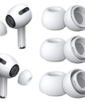 Top Notch Replacement Ear Tips For Apple Airpods Pro 1St And 2Nd Generation Hella Comfortable Silicone Earbud Caps in white.