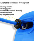 Grab This Heavy Duty Retractable Air Hose Reel With 50 Feet Of 3 8 Inch Hose Perfect For Air Compressors Features Wall Mount Swivel Bracket And Slow Return Safety System Rated For 300 Psi Lightweight Build close-up showing thickening material and smooth drawing