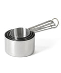 Stainless Steel Measuring Cup Set Four Piece For Baking And Cooking Durable And Accurate Kitchen Tools nested cups
