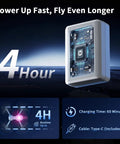 FAA Compliant Remote ID Module For Drones With Strobe Light And Buzzer, waterproof GPS tracker, showing four-hour battery life