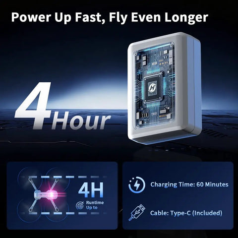FAA Compliant Remote ID Module For Drones With Strobe Light And Buzzer, waterproof GPS tracker, showing four-hour battery life