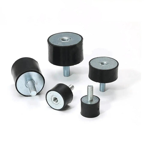 Heavy Duty Rubber Shock Absorber And Damper Kit With Bobbin Mount Isolator Fits M3 To M12 Metric Threads 80X80 Pad set of five