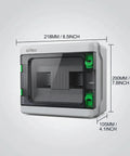 Beefy IP66 Weatherproof Circuit Breaker Box Built For Indoor And Outdoor Use, 8 Way Distribution Protection Power Panel, Dustproof Waterproof Electrical Box For Safe Home Or Job Site. Grey 218mm x 200mm x 105mm enclosure with clear window
