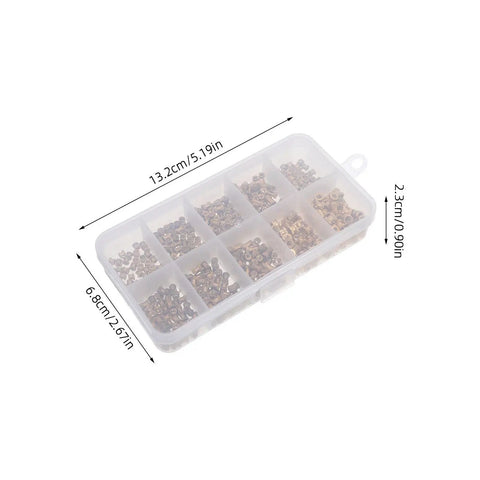 Brass Knurled Threaded Insert Nuts Kit With M2 M2.5 And M3 Sizes 500 Piece Assortment For DIY 3D Printing Projects Plastic Embedding And Secure Fastening in organizer box