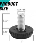 Heavy Duty Adjustable Furniture Levelers With Threaded Inserts 24 Pack Stainless Steel Feet 5/16-18 thread with dimensions