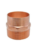 Garden Hose Connector Set One Quarter Inch To One Inch BSP Copper Butt Weld Cup Fittings, copper male cup, threaded view