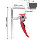 Ratcheting Table Clamp Set For Saw Tracks And Guide Rails Quick Bar Clamps For MFT Tables, 0 to 6 Inch Clamping Range, Heavy Duty Build