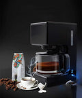 Smart Bean To Cup Coffee Machine With Capsule Compatibility And Washable Reusable Filter For Zero Hassle Brewing, showcased brewing coffee.