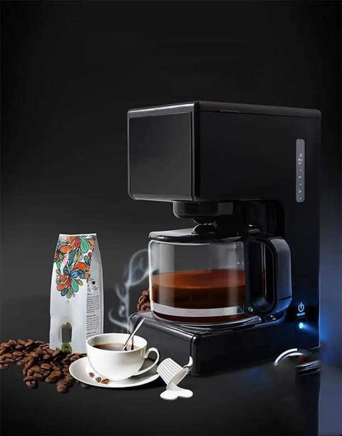 Smart Bean To Cup Coffee Machine With Capsule Compatibility And Washable Reusable Filter For Zero Hassle Brewing, showcased brewing coffee.